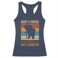 Vintage Adopt a Senior Dog Racerback Tank Top Rescue Animal Adoption Old Dog Shelter Pet - Wonder Print Shop