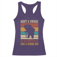 Vintage Adopt a Senior Dog Racerback Tank Top Rescue Animal Adoption Old Dog Shelter Pet - Wonder Print Shop