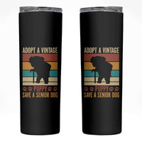 Vintage Adopt a Senior Dog Skinny Tumbler Rescue Animal Adoption Old Dog Shelter Pet - Wonder Print Shop