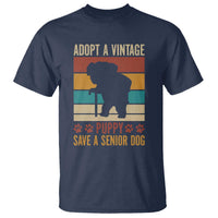 Vintage Adopt a Senior Dog T Shirt Rescue Animal Adoption Old Dog Shelter Pet - Wonder Print Shop