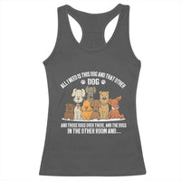 Funny Dog Lover Racerback Tank Top Fur Mama Dad Dog Rescue - Wonder Print Shop