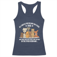 Funny Dog Lover Racerback Tank Top Fur Mama Dad Dog Rescue - Wonder Print Shop
