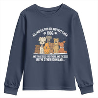 Funny Dog Lover Youth Sweatshirt Fur Mama Dad Dog Rescue - Wonder Print Shop