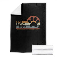 Vintage Adopt A Shelter Pet Throw Blanket Live Love Rescue Cat Dog Adoption Animal Rescue - Wonder Print Shop