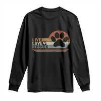 Vintage Adopt A Shelter Pet Long Sleeve Shirt Live Love Rescue Cat Dog Adoption Animal Rescue - Wonder Print Shop