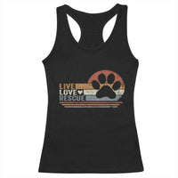 Vintage Adopt A Shelter Pet Racerback Tank Top Live Love Rescue Cat Dog Adoption Animal Rescue - Wonder Print Shop