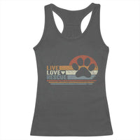 Vintage Adopt A Shelter Pet Racerback Tank Top Live Love Rescue Cat Dog Adoption Animal Rescue - Wonder Print Shop