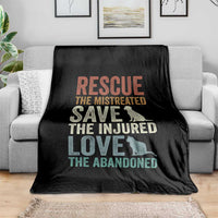 Adopt A Shelter Pet Throw Blanket Rescue Save Love Cat Dog Adoption Animal Rescue - Wonder Print Shop