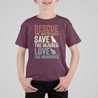 Adopt A Shelter Pet T Shirt For Kid Rescue Save Love Cat Dog Adoption Animal Rescue - Wonder Print Shop