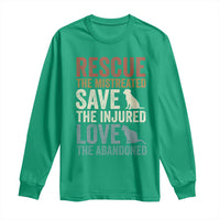 Adopt A Shelter Pet Long Sleeve Shirt Rescue Save Love Cat Dog Adoption Animal Rescue - Wonder Print Shop