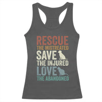 Adopt A Shelter Pet Racerback Tank Top Rescue Save Love Cat Dog Adoption Animal Rescue - Wonder Print Shop
