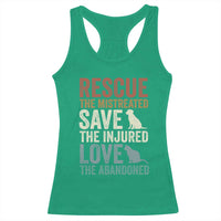 Adopt A Shelter Pet Racerback Tank Top Rescue Save Love Cat Dog Adoption Animal Rescue - Wonder Print Shop