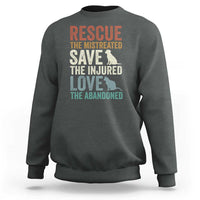 Adopt A Shelter Pet Sweatshirt Rescue Save Love Cat Dog Adoption Animal Rescue - Wonder Print Shop