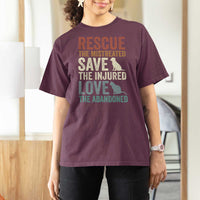 Adopt A Shelter Pet T Shirt For Women Rescue Save Love Cat Dog Adoption Animal Rescue - Wonder Print Shop