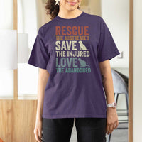 Adopt A Shelter Pet T Shirt For Women Rescue Save Love Cat Dog Adoption Animal Rescue - Wonder Print Shop