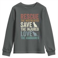 Adopt A Shelter Pet Youth Sweatshirt Rescue Save Love Cat Dog Adoption Animal Rescue - Wonder Print Shop