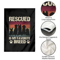 Rescued Is My Favorite Breed Garden Flag Adopt A Shelter Pet Cat Dog Adoption Animal Rescue - Wonder Print Shop