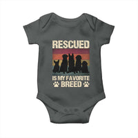 Rescued Is My Favorite Breed Baby Onesie Adopt A Shelter Pet Cat Dog Adoption Animal Rescue - Wonder Print Shop