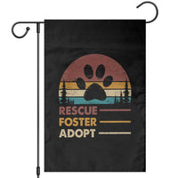 Rescue Dog Garden Flag Retro Adopt Rescue Foster Animal Shelter Volunteer - Wonder Print Shop