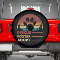 Rescue Dog Spare Tire Cover Retro Adopt Rescue Foster Animal Shelter Volunteer - Wonder Print Shop