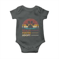 Rescue Dog Baby Onesie Retro Adopt Rescue Foster Animal Shelter Volunteer - Wonder Print Shop