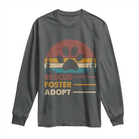 Rescue Dog Long Sleeve Shirt Retro Adopt Rescue Foster Animal Shelter Volunteer - Wonder Print Shop