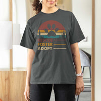 Rescue Dog T Shirt For Women Retro Adopt Rescue Foster Animal Shelter Volunteer - Wonder Print Shop