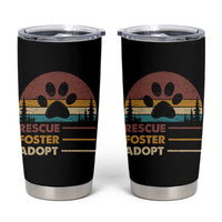 Rescue Dog Tumbler Cup Retro Adopt Rescue Foster Animal Shelter Volunteer - Wonder Print Shop