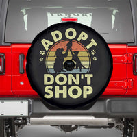 Adopt Dont Shop Spare Tire Cover Vintage Retro Cat Dog Rescue Animal Lovers Shelter Volunteer - Wonder Print Shop