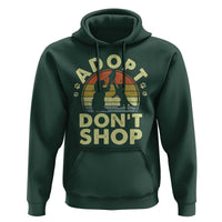 Adopt Dont Shop Hoodie Vintage Retro Cat Dog Rescue Animal Lovers Shelter Volunteer - Wonder Print Shop