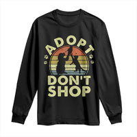 Adopt Dont Shop Long Sleeve Shirt Vintage Retro Cat Dog Rescue Animal Lovers Shelter Volunteer - Wonder Print Shop