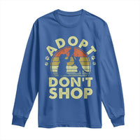 Adopt Dont Shop Long Sleeve Shirt Vintage Retro Cat Dog Rescue Animal Lovers Shelter Volunteer - Wonder Print Shop
