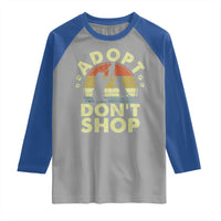 Adopt Dont Shop Raglan Shirt Vintage Retro Cat Dog Rescue Animal Lovers Shelter Volunteer - Wonder Print Shop