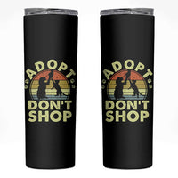 Adopt Dont Shop Skinny Tumbler Vintage Retro Cat Dog Rescue Animal Lovers Shelter Volunteer - Wonder Print Shop