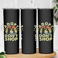 Adopt Dont Shop Skinny Tumbler Vintage Retro Cat Dog Rescue Animal Lovers Shelter Volunteer - Wonder Print Shop