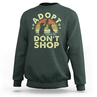 Adopt Dont Shop Sweatshirt Vintage Retro Cat Dog Rescue Animal Lovers Shelter Volunteer - Wonder Print Shop