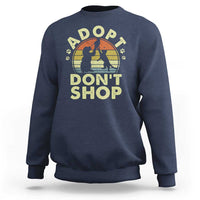 Adopt Dont Shop Sweatshirt Vintage Retro Cat Dog Rescue Animal Lovers Shelter Volunteer - Wonder Print Shop