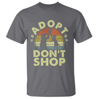 Adopt Dont Shop T Shirt Vintage Retro Cat Dog Rescue Animal Lovers Shelter Volunteer - Wonder Print Shop