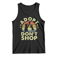 Adopt Dont Shop Tank Top Vintage Retro Cat Dog Rescue Animal Lovers Shelter Volunteer - Wonder Print Shop