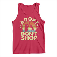 Adopt Dont Shop Tank Top Vintage Retro Cat Dog Rescue Animal Lovers Shelter Volunteer - Wonder Print Shop