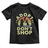 Adopt Dont Shop Toddler T Shirt Vintage Retro Cat Dog Rescue Animal Lovers Shelter Volunteer - Wonder Print Shop