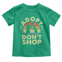 Adopt Dont Shop Toddler T Shirt Vintage Retro Cat Dog Rescue Animal Lovers Shelter Volunteer - Wonder Print Shop