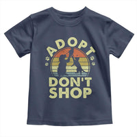 Adopt Dont Shop Toddler T Shirt Vintage Retro Cat Dog Rescue Animal Lovers Shelter Volunteer - Wonder Print Shop