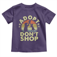 Adopt Dont Shop Toddler T Shirt Vintage Retro Cat Dog Rescue Animal Lovers Shelter Volunteer - Wonder Print Shop