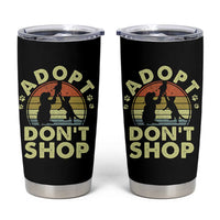Adopt Dont Shop Tumbler Cup Vintage Retro Cat Dog Rescue Animal Lovers Shelter Volunteer - Wonder Print Shop