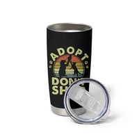 Adopt Dont Shop Tumbler Cup Vintage Retro Cat Dog Rescue Animal Lovers Shelter Volunteer - Wonder Print Shop
