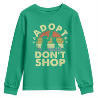 Adopt Dont Shop Youth Sweatshirt Vintage Retro Cat Dog Rescue Animal Lovers Shelter Volunteer - Wonder Print Shop