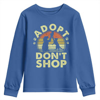 Adopt Dont Shop Youth Sweatshirt Vintage Retro Cat Dog Rescue Animal Lovers Shelter Volunteer - Wonder Print Shop