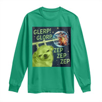 Funny Alien Dog Meme Long Sleeve Shirt Glorp Zep Sci-Fi Humor Chihuahua - Wonder Print Shop
