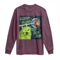 Funny Alien Dog Meme Long Sleeve Shirt Glorp Zep Sci-Fi Humor Chihuahua - Wonder Print Shop
